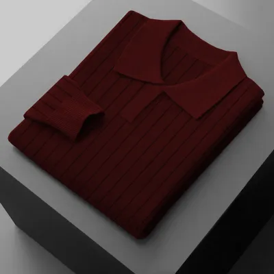 Polo Sweater- Maroon